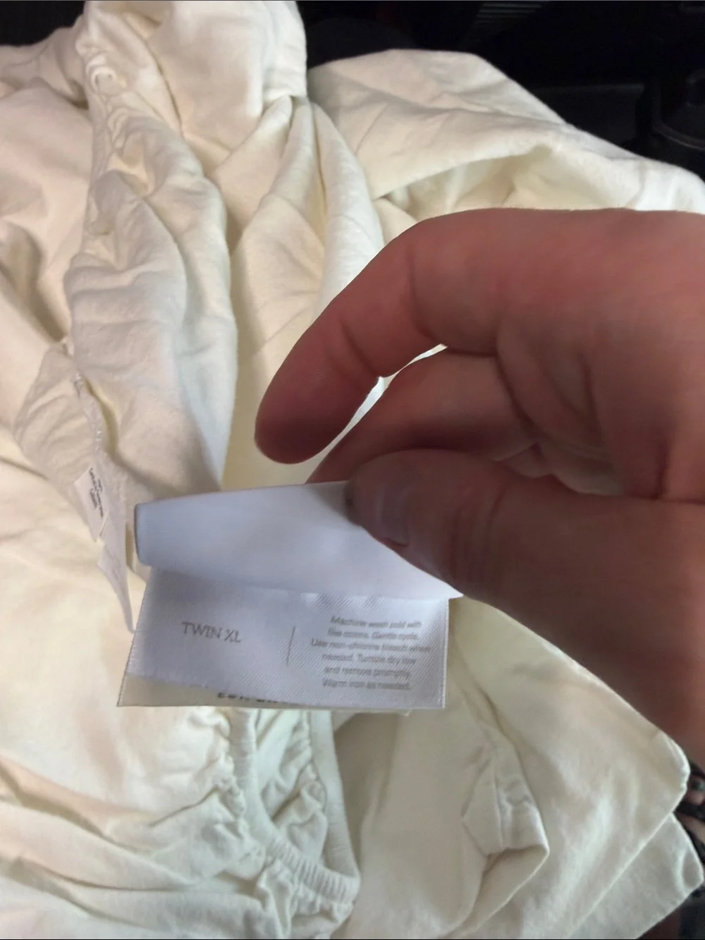 BOLL & BRANCH Flannel fitted Sheet Twin XL Cream  Organic Cotton Velvety Soft